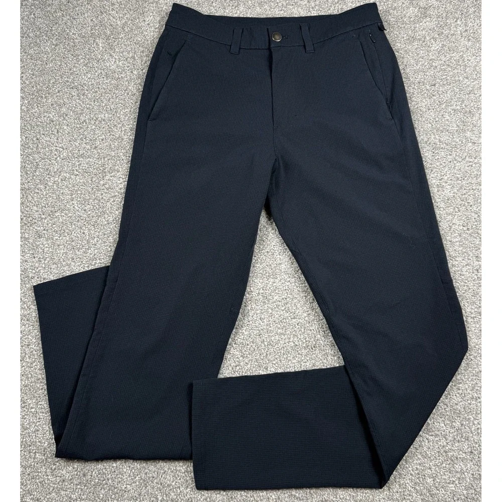 Lululemon Mens Navy Ripstop Performance Pants Size 28x31 Stretch Travel Golf